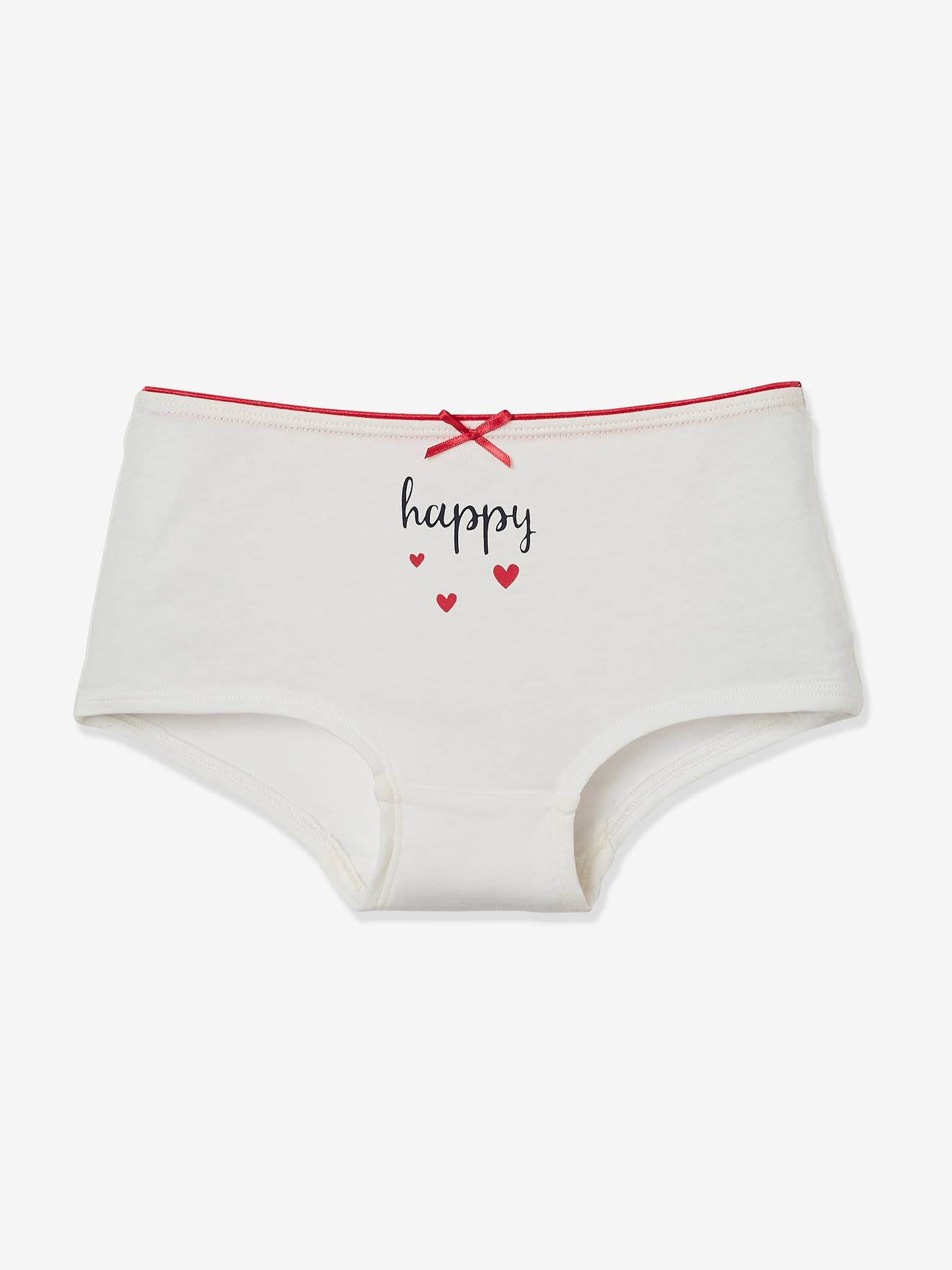 Les 4 shorties fille BASICS lot rose