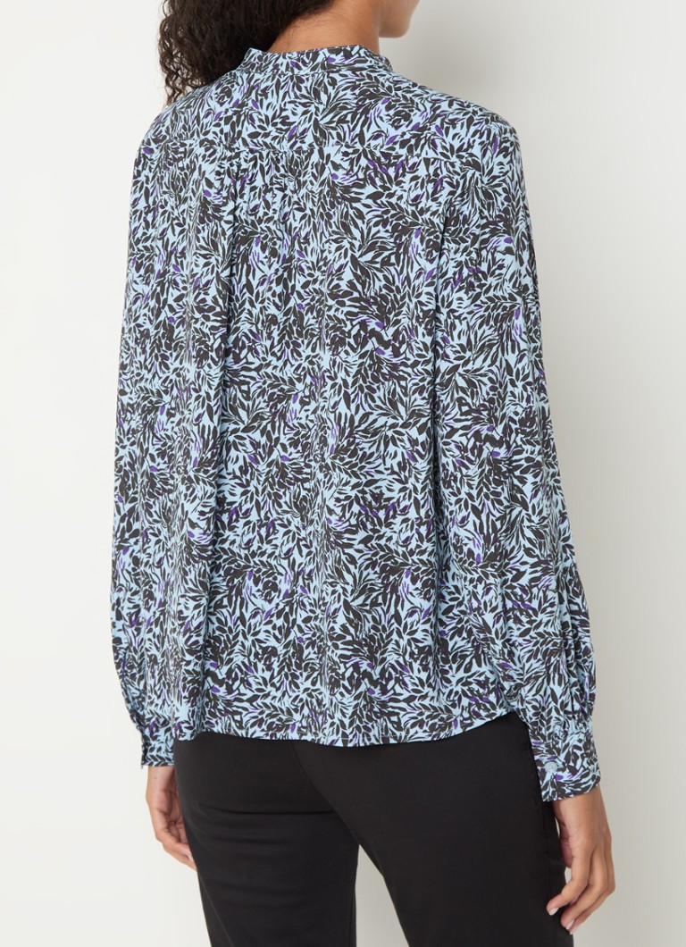 Marc O'Polo Denim Blouse with print and V-neck