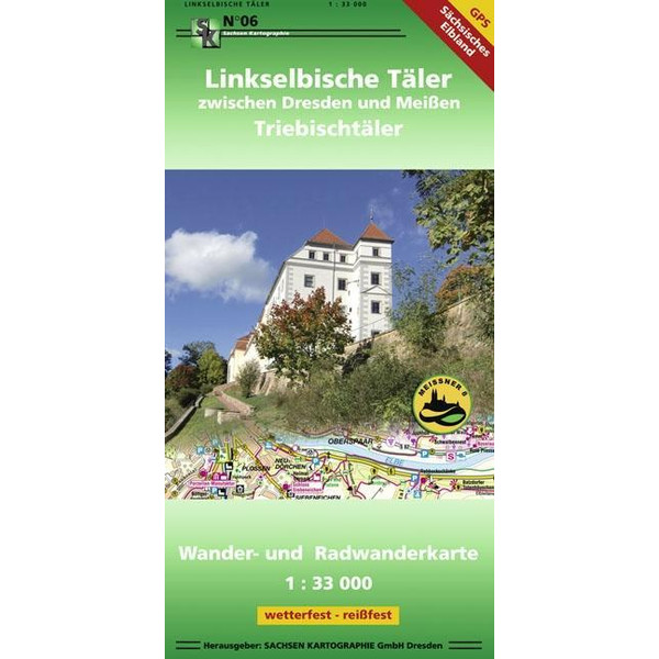 Linkselbische Täler zwischen Dresden und Meißen 1 : 33 000 - Wanderkarte