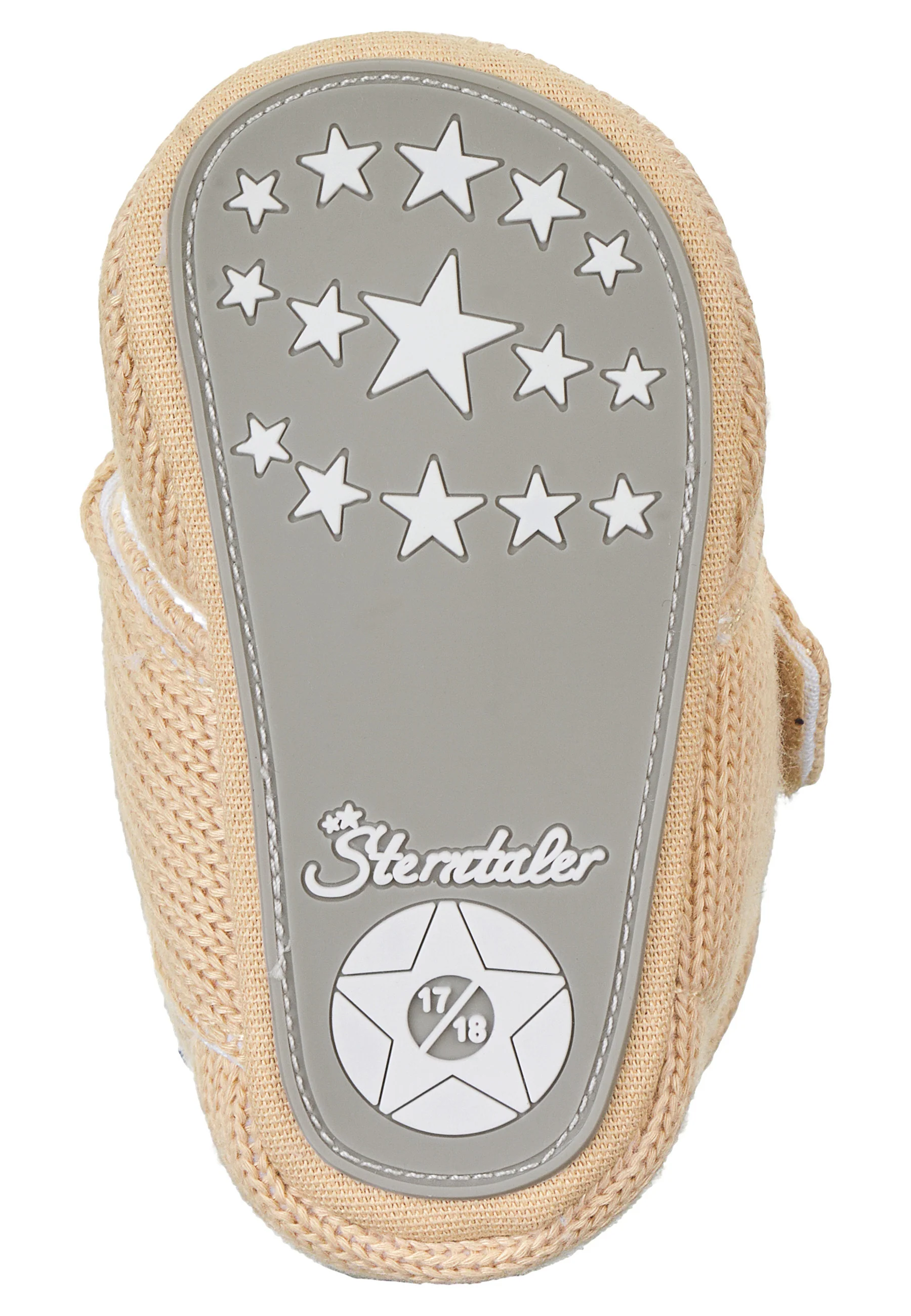 Babykrabbelschuhe aus Strick mit Klettverschluss