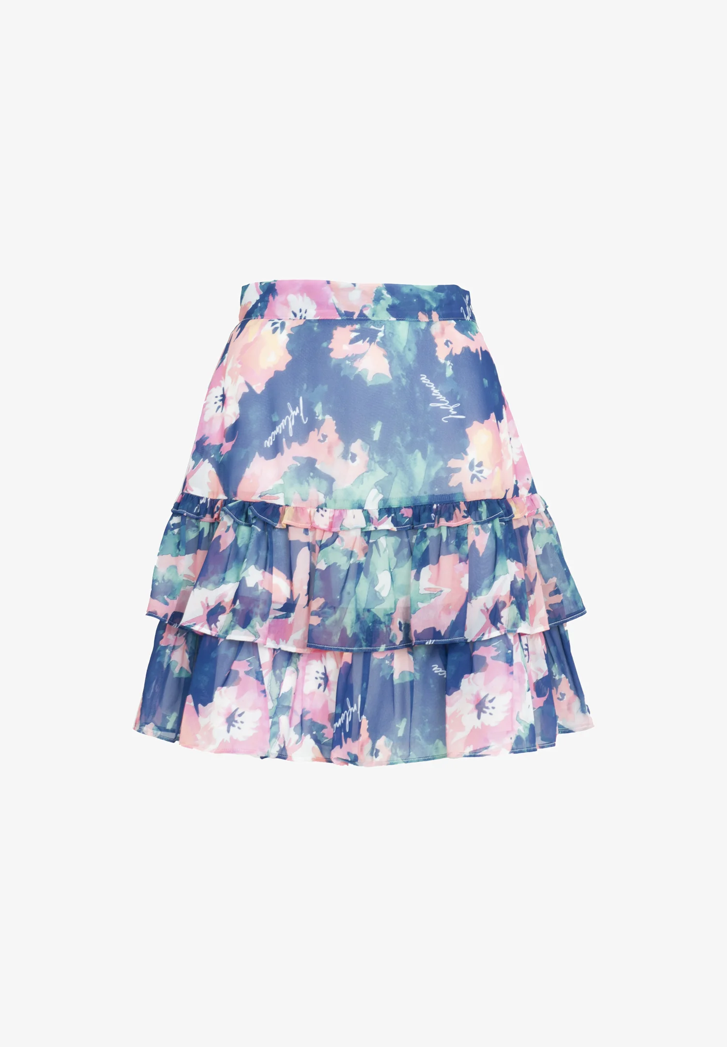 INFLUENCER FLORAL VOLANTE - Falda campana