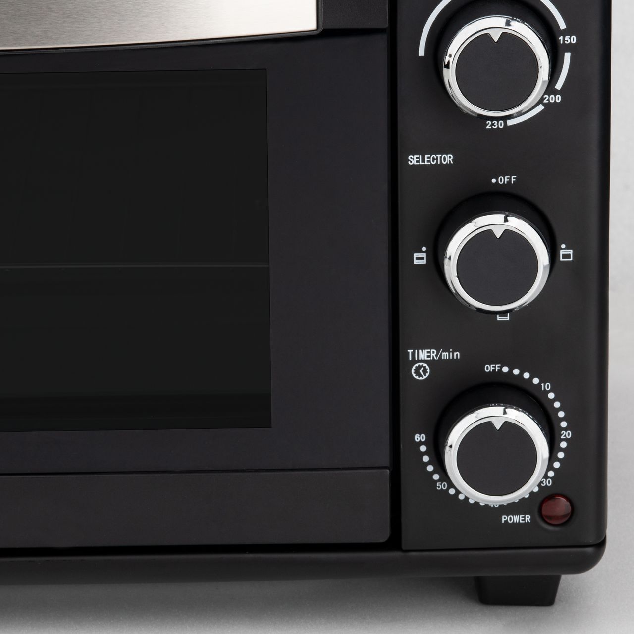 H.Koenig Mini-Backofen FO25 / 25L / Kompakter freistehender Multifunktions-Hochleistungsbackofen / 1500W / Programmierbar / 230° / 60 min. Zeitschaltuhr/Abschaltautomatik/Glastür/Grillrost, Back