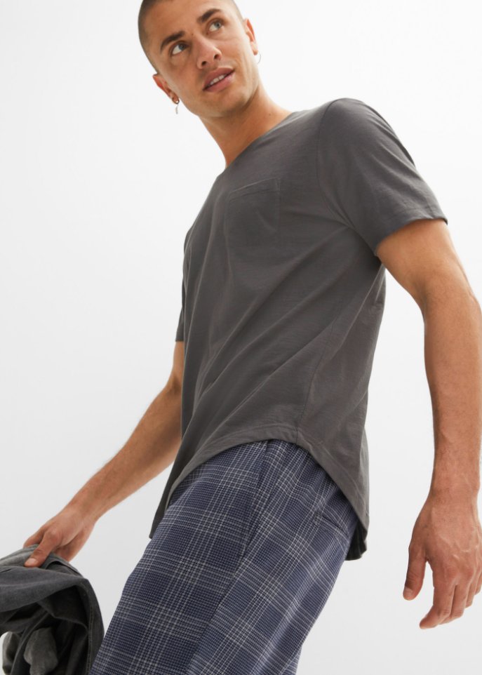 T-Shirt aus Bio Baumwolle mit Brusttasche (2er Pack)