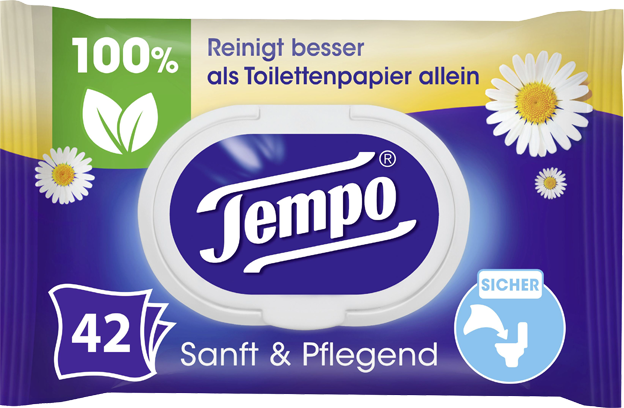Tempo Toilettentücher Feucht Sanft & Pflegend