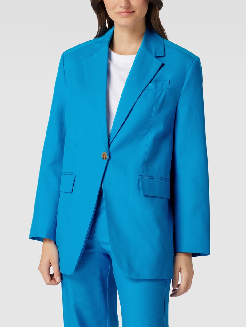 Blazer mit Reverskragen in ozean blau