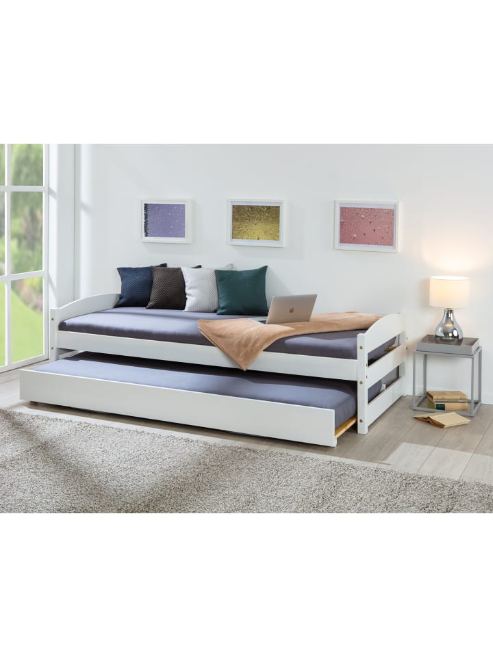 ebuy24 Bett Vicki Weiß 209 x 97 cm günstig kaufen onesize