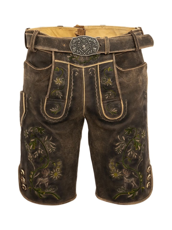 MADDOX Lederhose FLEESENSEE in dunkelbraun günstig kaufen