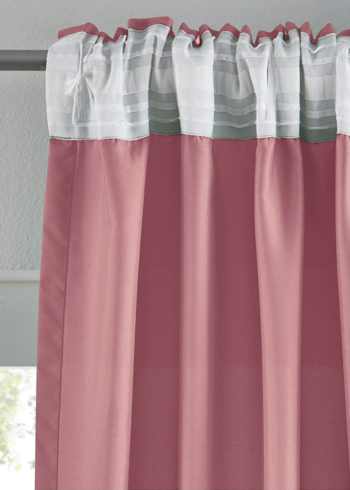 Microfaser Vorhang mit recyceltem Polyester (2er Pack)