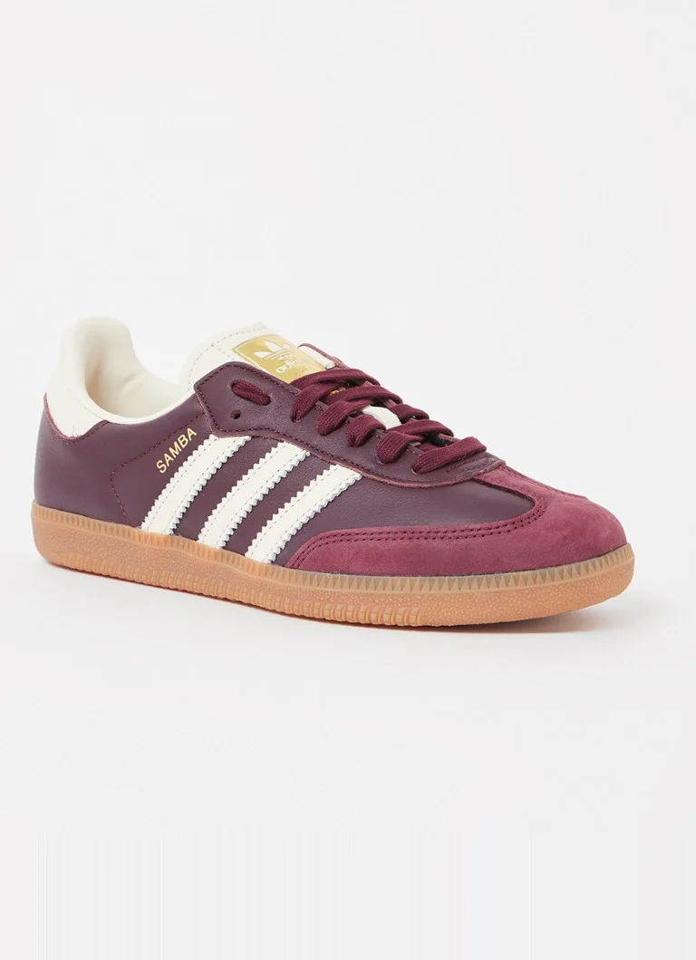 Kožené tenisky Adidas Samba OG so semišovými detailmi