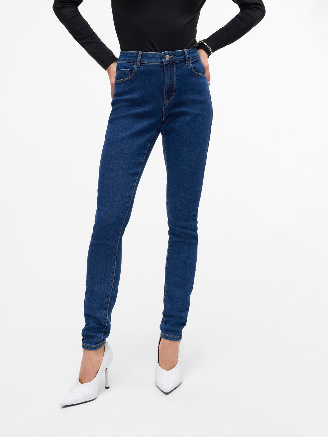 VMELLY Mid Rise Skinny Fit Jeans