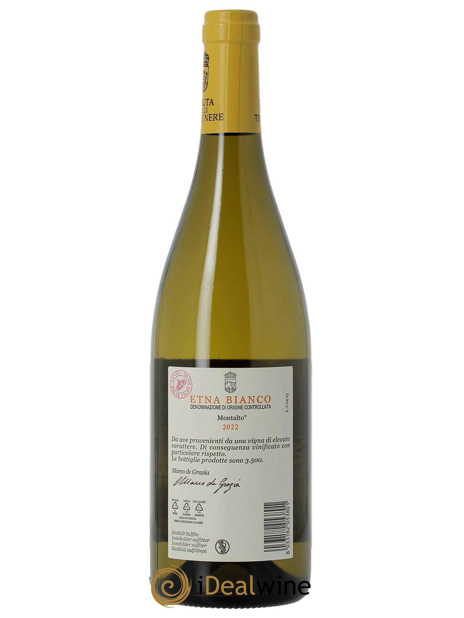 Etna Bianco DOC Tenuta delle Terre Nere Montalto  2022 - Lot de 1 Bouteille