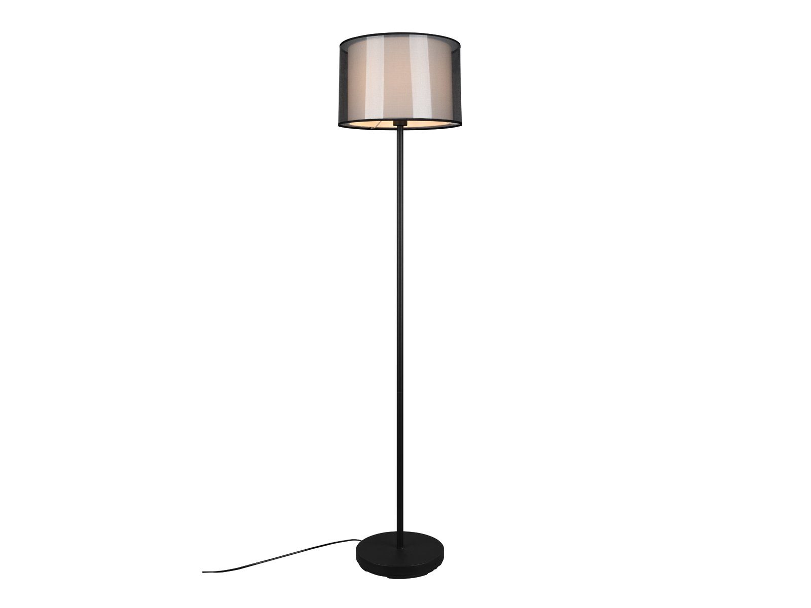 meineWunschleuchte LED Stehlampe, LED wechselbar, Warmweiß, ausgefallene Design-er Lampe dimmbar mit Stoff Lampen-schirm, H: 150cm