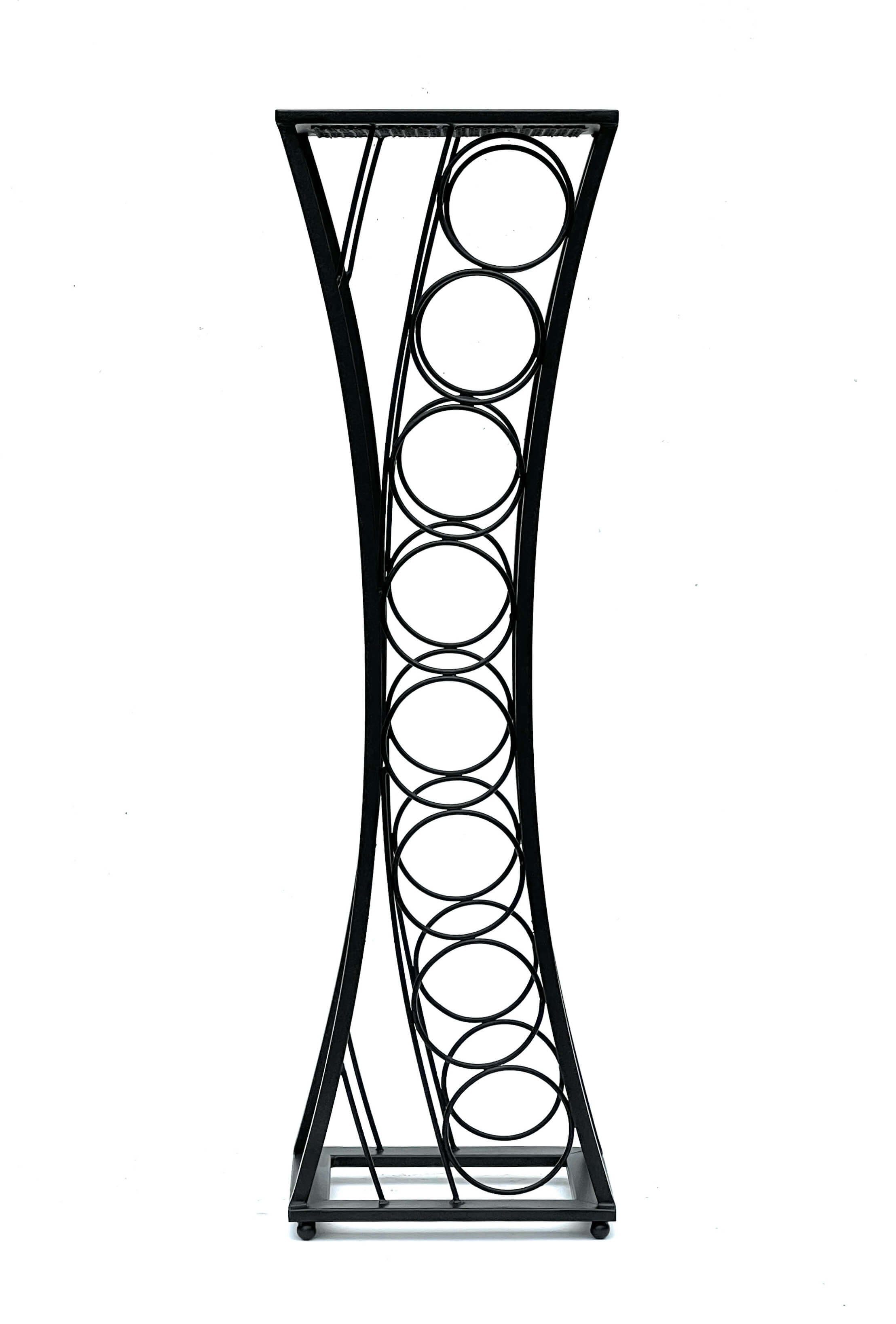 DanDiBo Weinregal Weinregal Metall Schwarz Stehend Mika 80 cm Flaschenregal Modern, Weinregal für 8 Flaschen