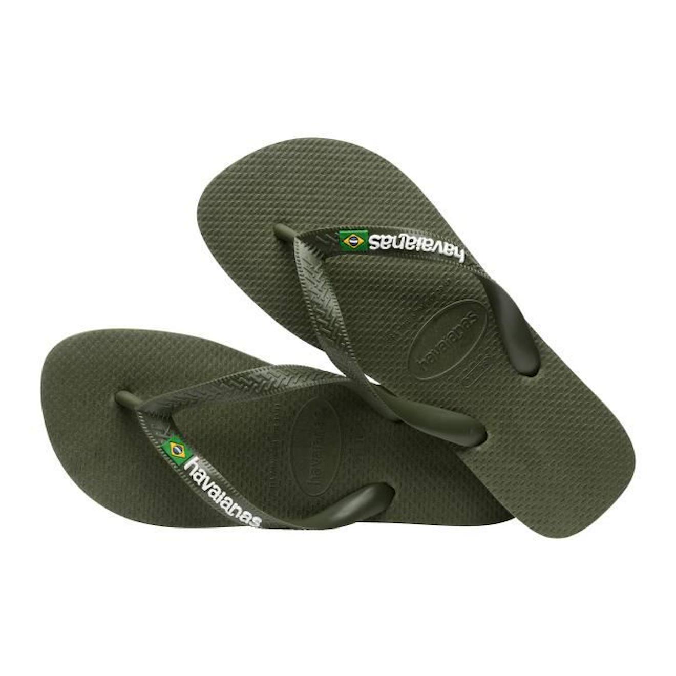Tong Enfant à enfiler Havaianas Brasil Logo vert