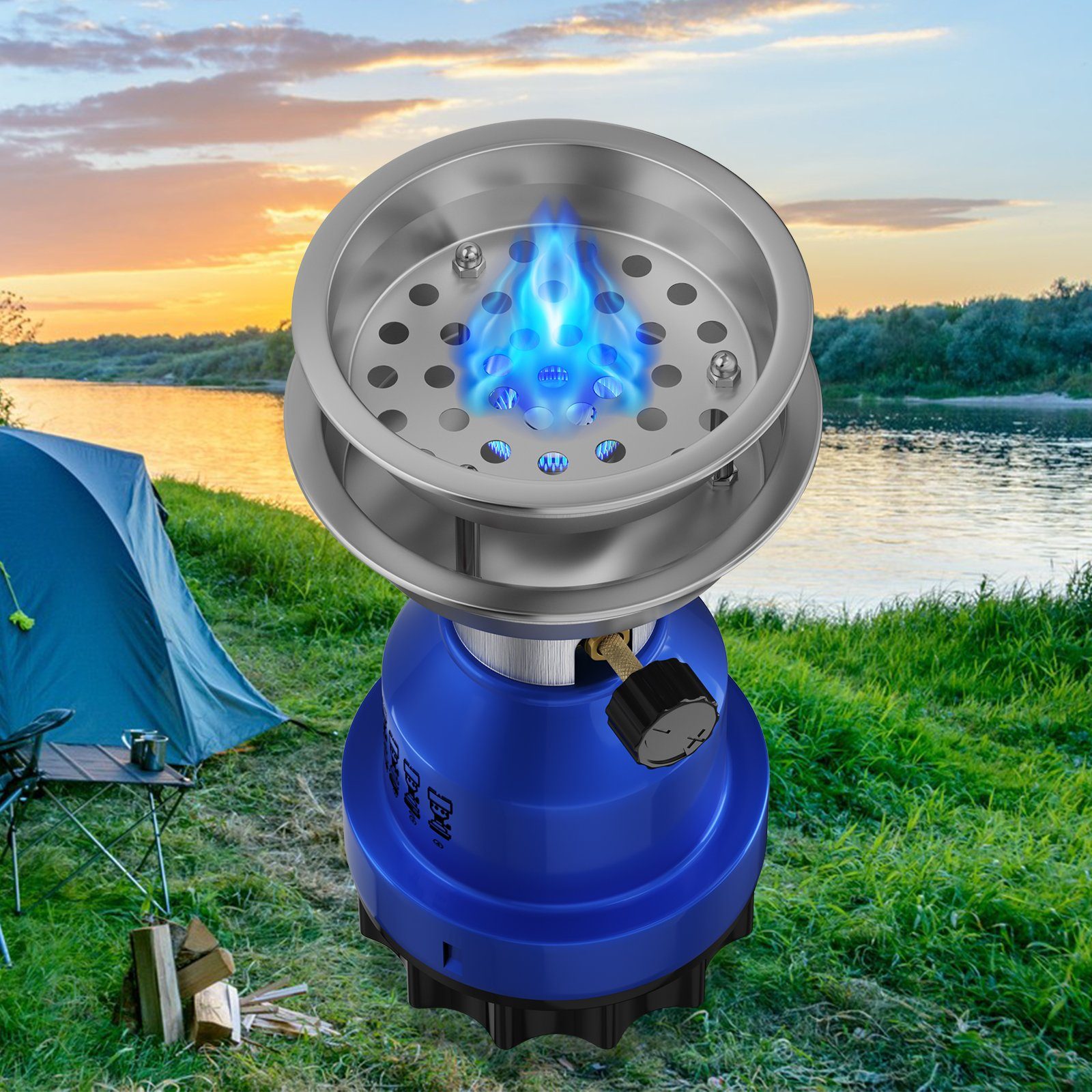 HOMELUX Gaskocher Campingkocher Camping Gaskocher Kohleanzünder für Outdoor, für Camping, Picknic oder Wanderungen