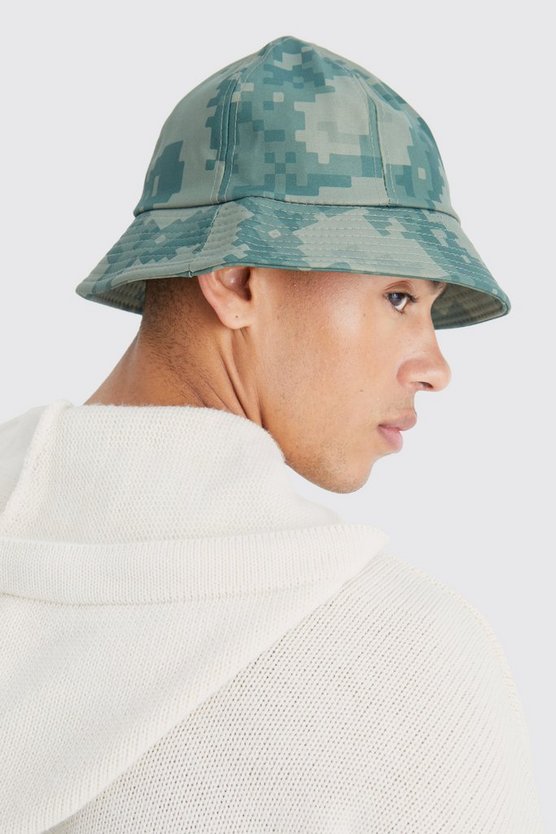 Verpixelter Camouflage Anglerhut