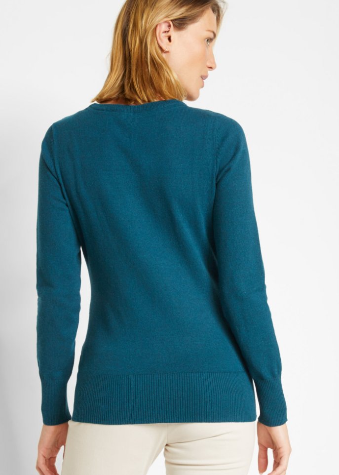 Basic Pullover mit recycelter Baumwolle