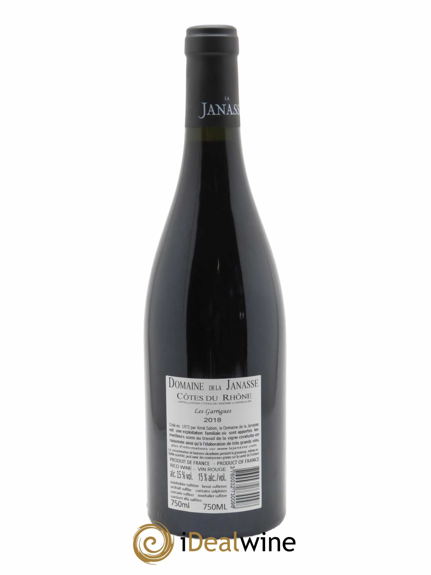 Côtes du Rhône La Janasse (Domaine de) Les Garrigues Aimé Sabon  2018 - Lot de 1 Bouteille