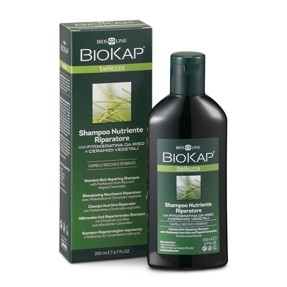 biokap SHAMPOOING NOURRISSANT RÉPARATEUR SHAMPOOING NATUREL POUR CHEVEUX SECS ETABIMÉS
