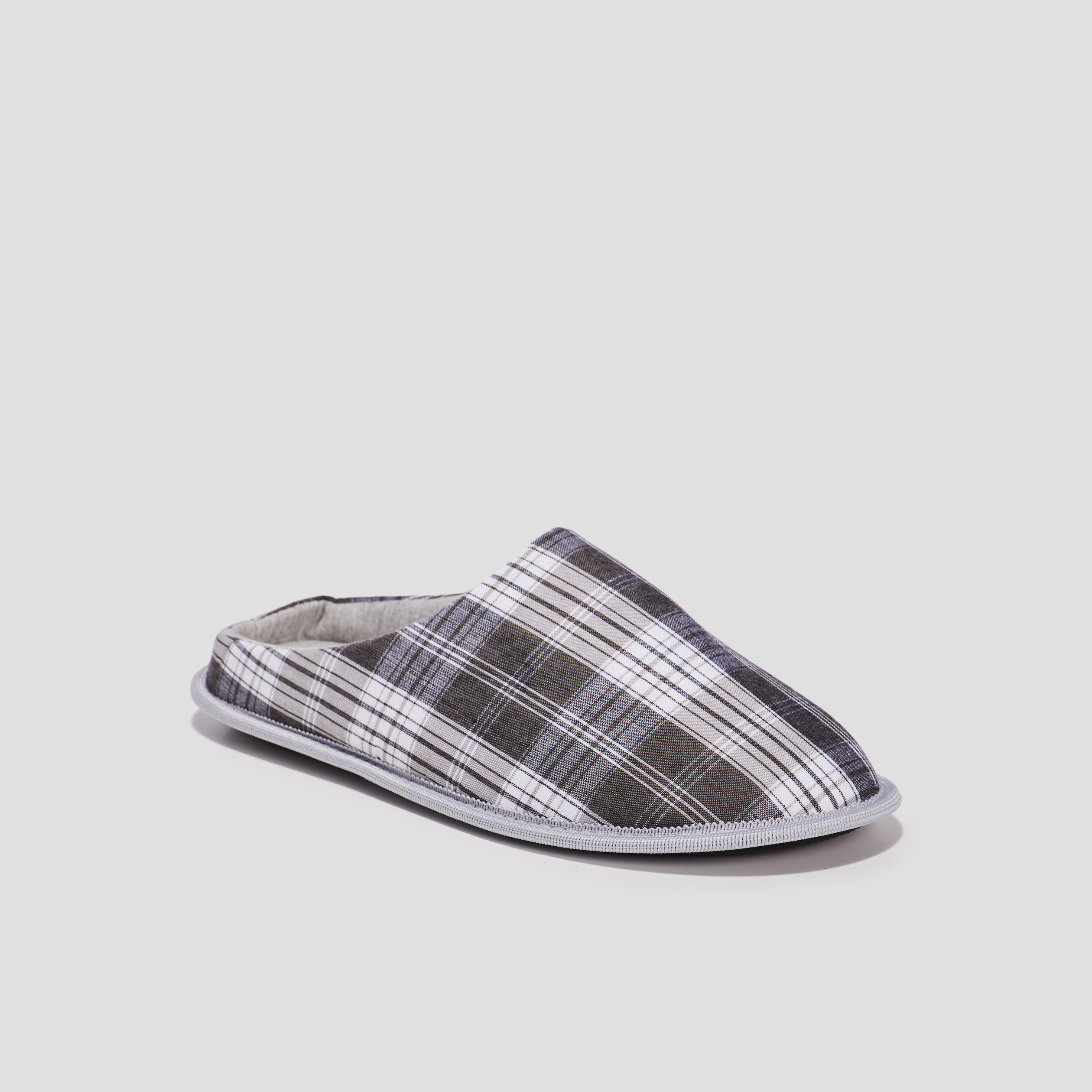 Chaussons mules gris homme | La Halle