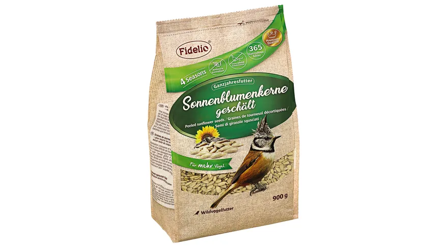 Fidelio Vogeltrockenfutter Sonnenblumenkerne geschält 900 g