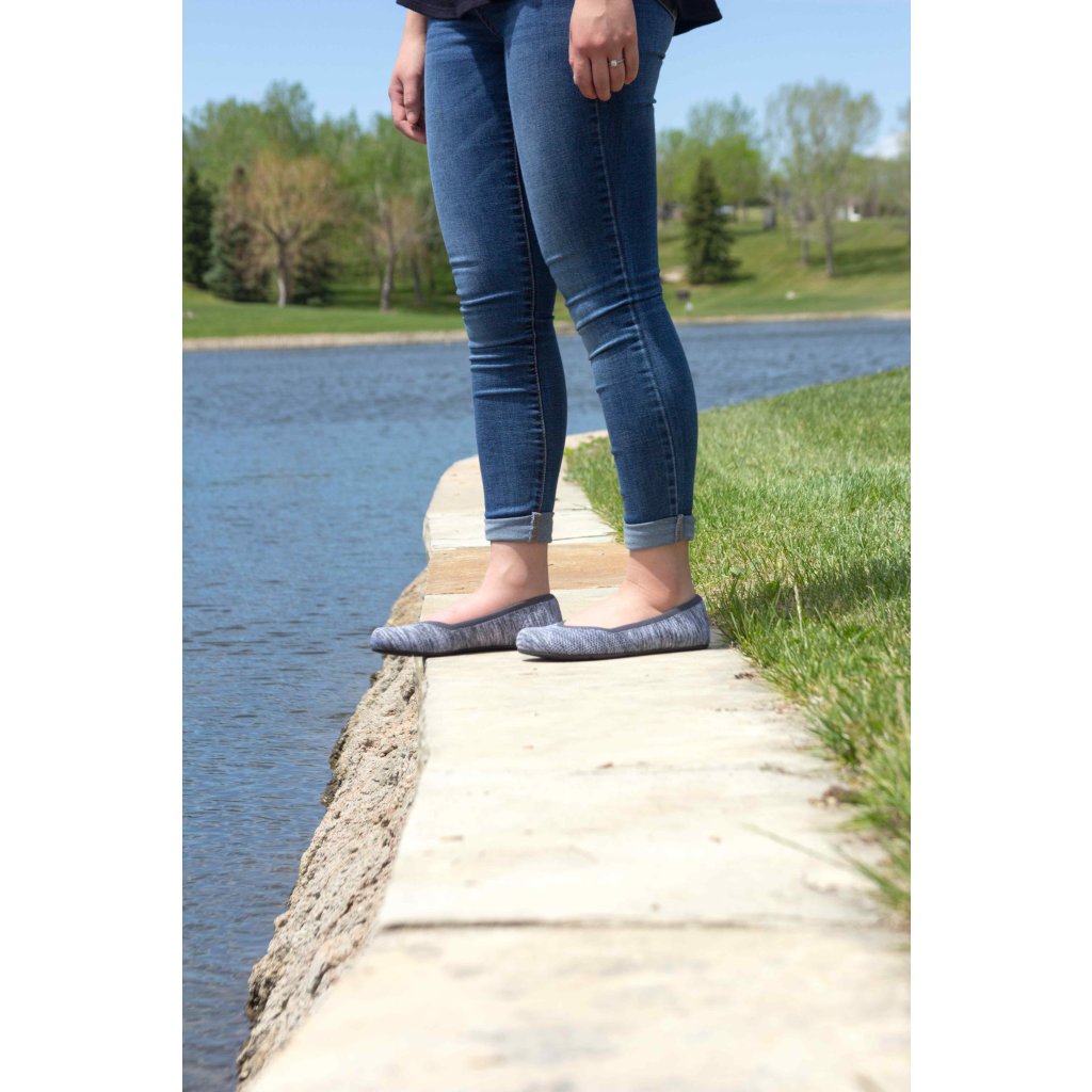 Xero Shoes Phoenix Grey Knit Barfuß-Ballerinas