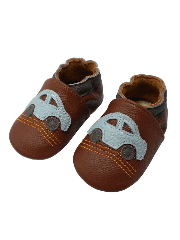 Yalion Leder-Krabbelschuhe 