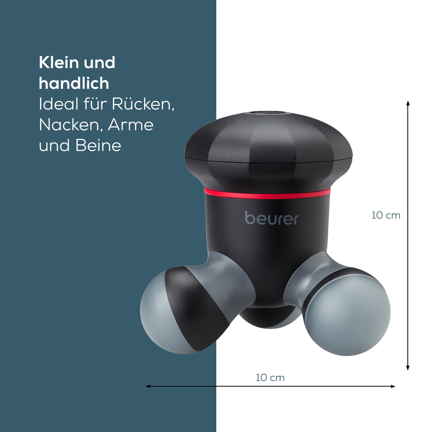 Beurer Mini-Massagegerät MG 18-Handliches Massagegerät mit sanfter Vibrationsmassage