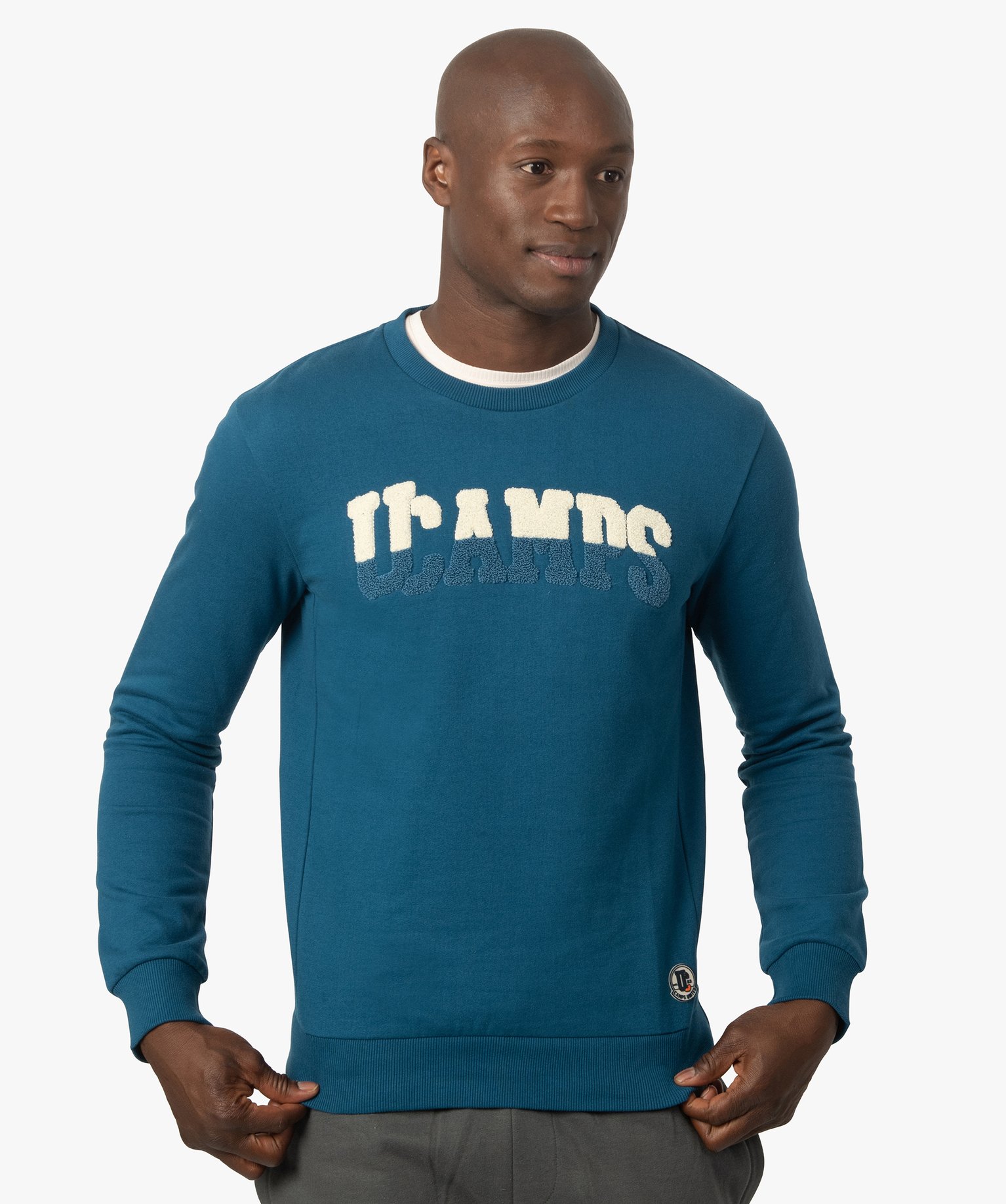 Sweat homme avec inscription en maille bouclette – Camps U... | GEMO