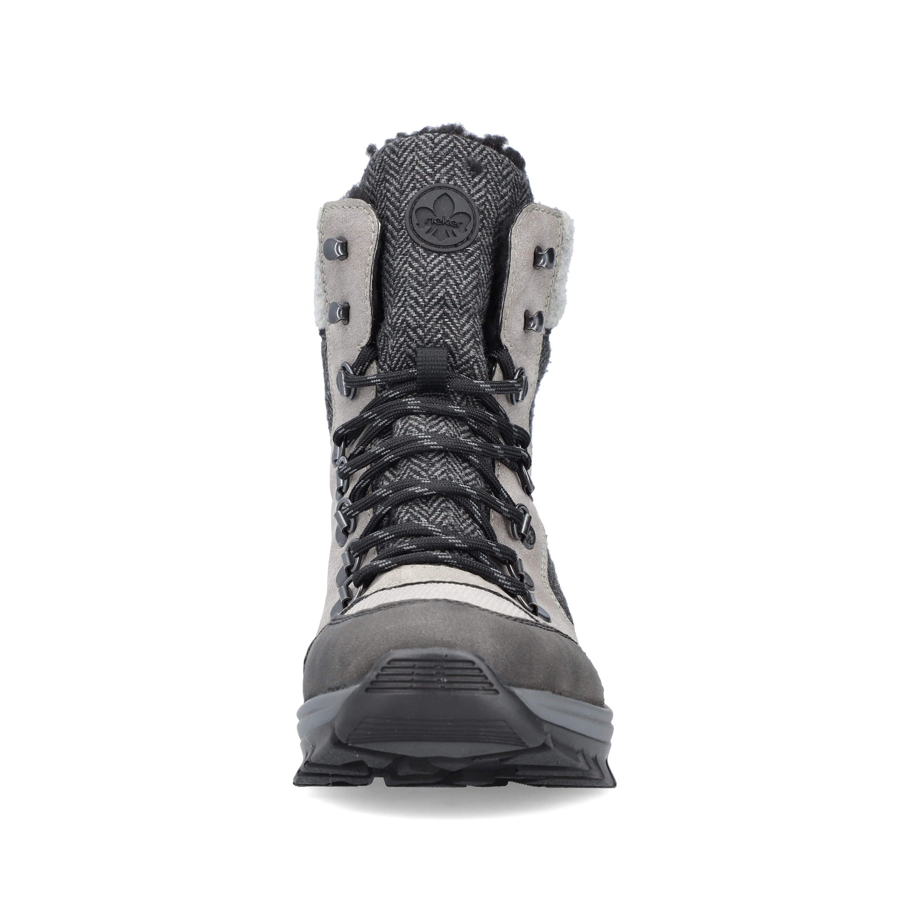 Rieker Damen Schnürstiefel silbergrau