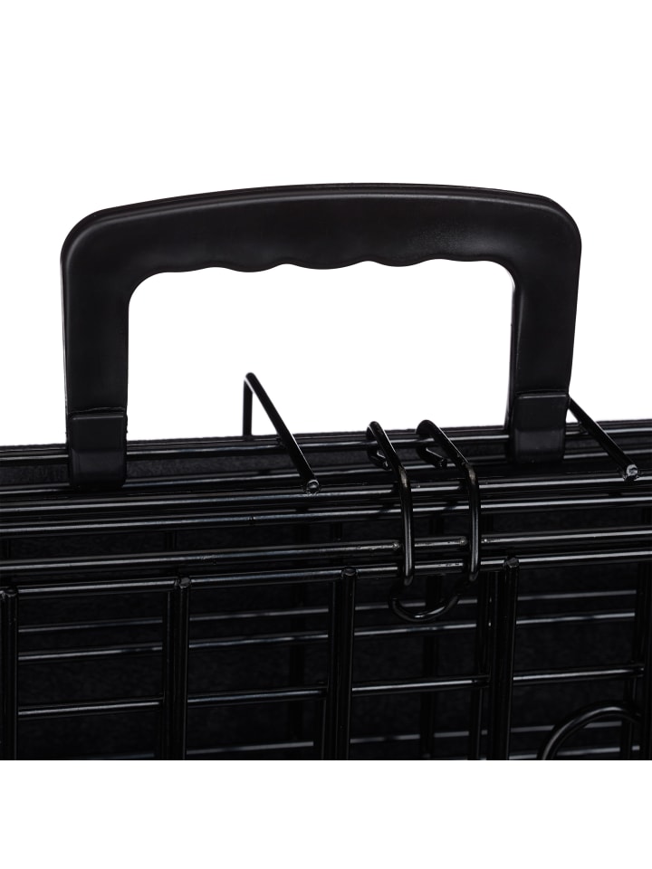 relaxdays Hundekäfig in Schwarz - (B)61,5 x (H)55 x (T)47 cm günstig kaufen onesize