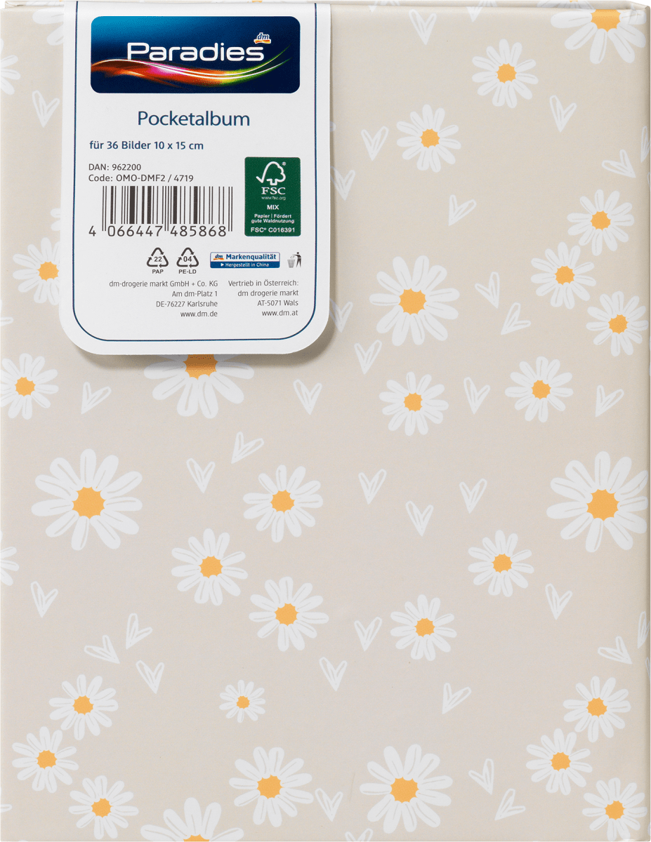 Fotoalbum Pocket 10x15 cm, Daisy, 1 St
