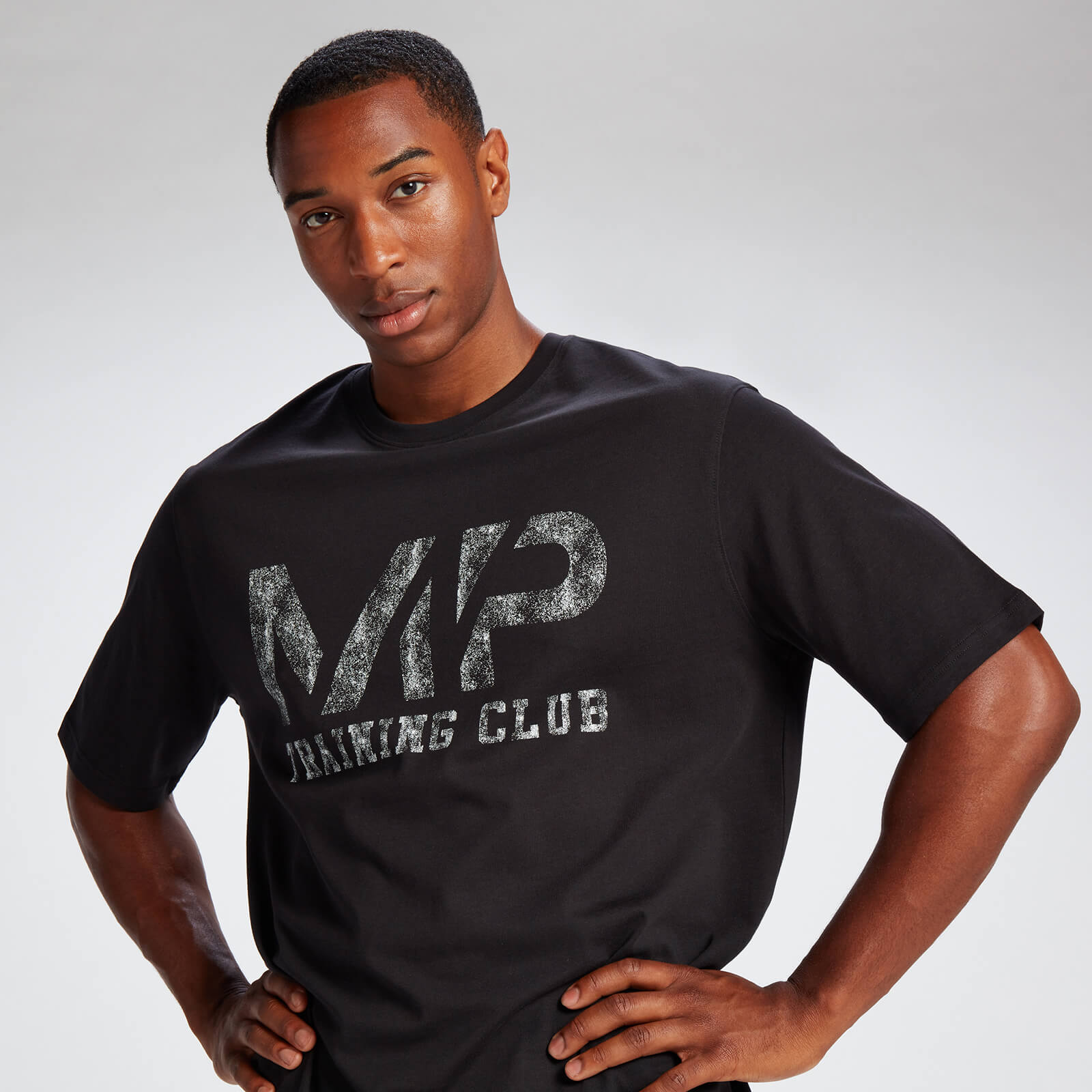 T-shirt en coton oversize MP Tempo pour hommes – Noir
