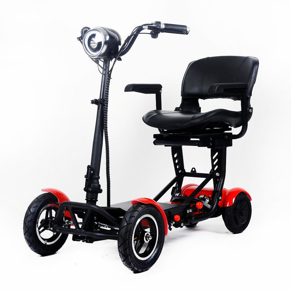 ANTAR E-Scooter mit Tasche und Korb Rot  AT52317 R faltbar