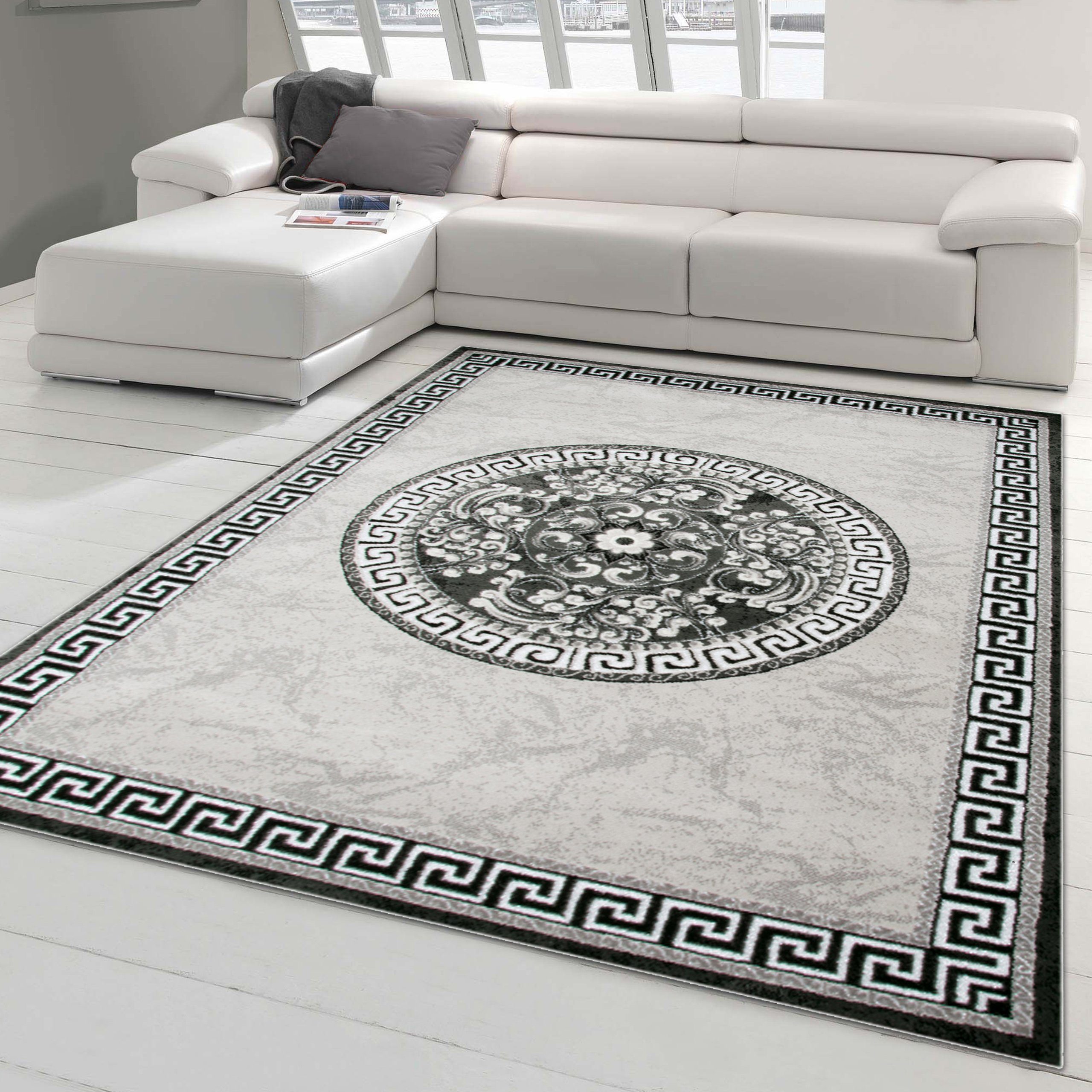 Teppich Orientteppich mit Glitzergarn in grau creme, Teppich-Traum, rechteckig, Höhe: 12 mm