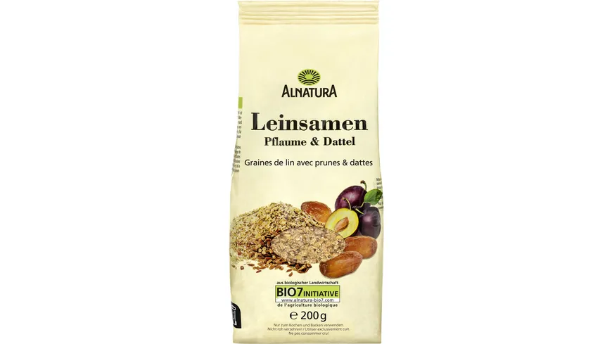 Alnatura Bio Leinsamen Pflaume und Dattel 200 g