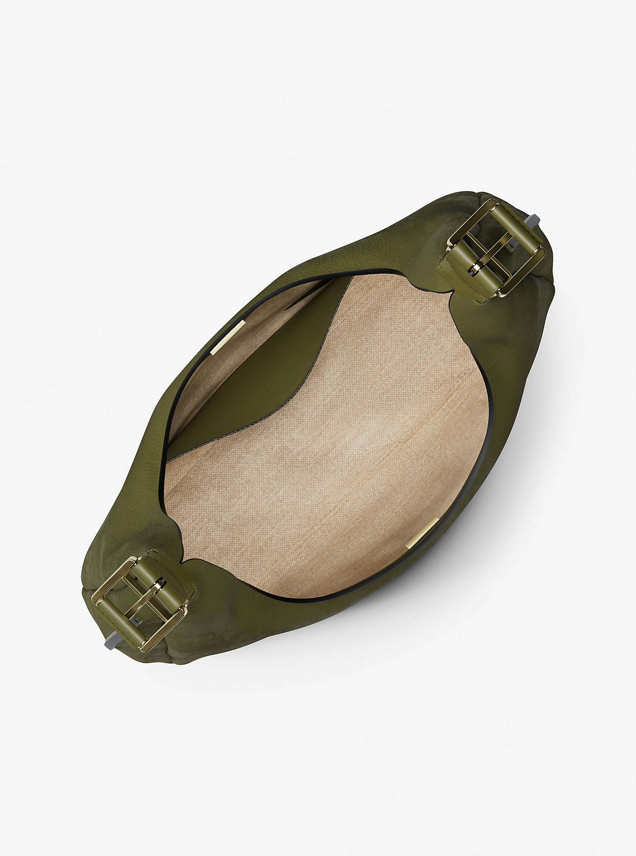 Nolita Stor Nubuck Hobo Skulderveske - PISTACHIOS