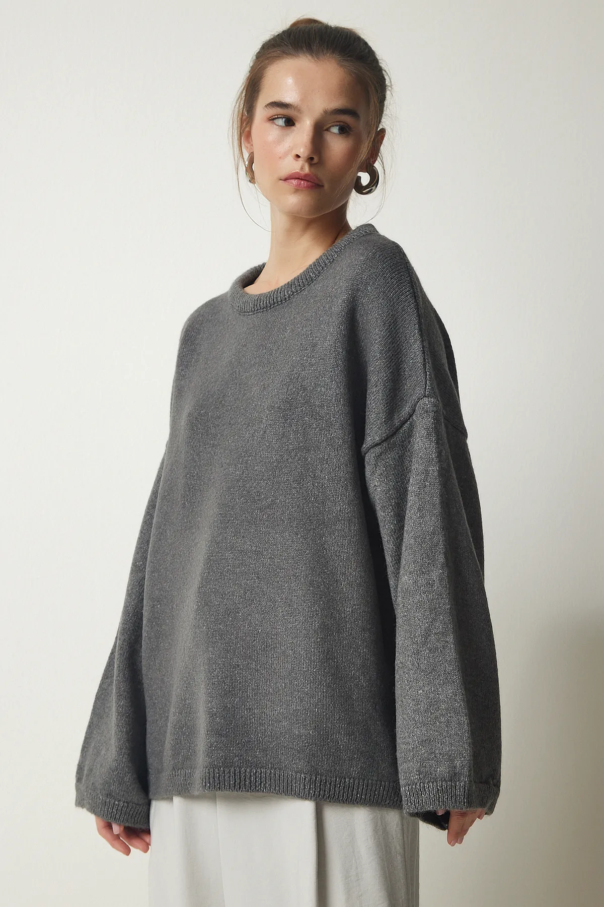 Happiness İstanbul  Pullover - Grau - Regular Fit