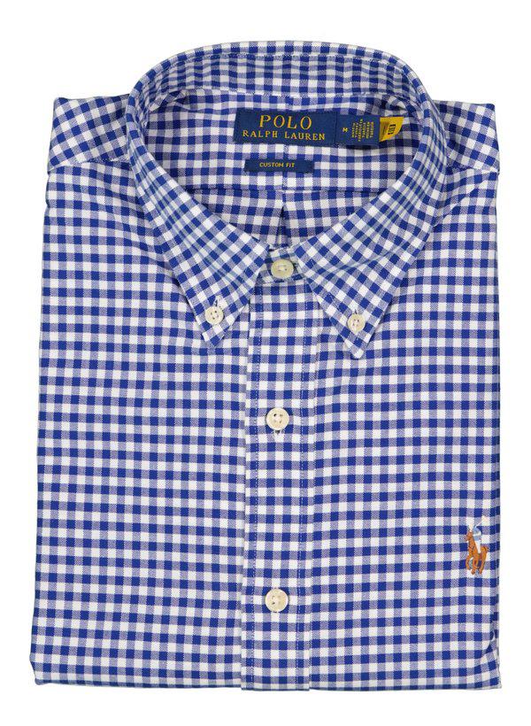 Polo Ralph Lauren, Hemd, Custom Fit, Oxford, dunkelblau-weiß kariert