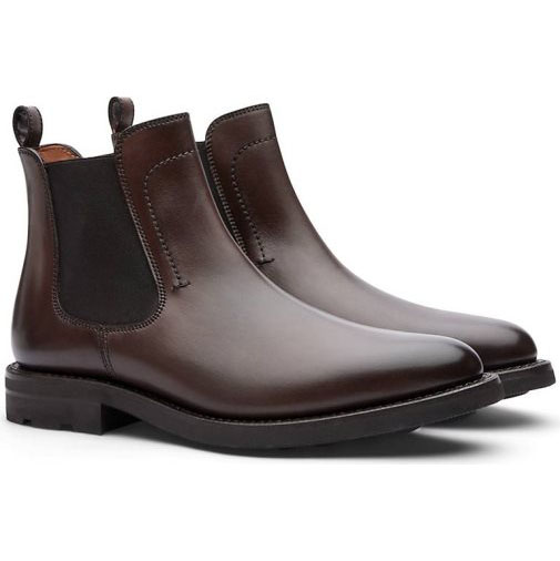 Lottusse Ankle Boot Aus Anilin-Kalbsleder In Mokka/Crust