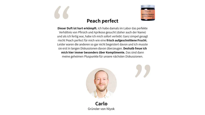 Niyok 2 in 1 Deodorant Creme Anti-Transpirant Peach Perfect 40 ml