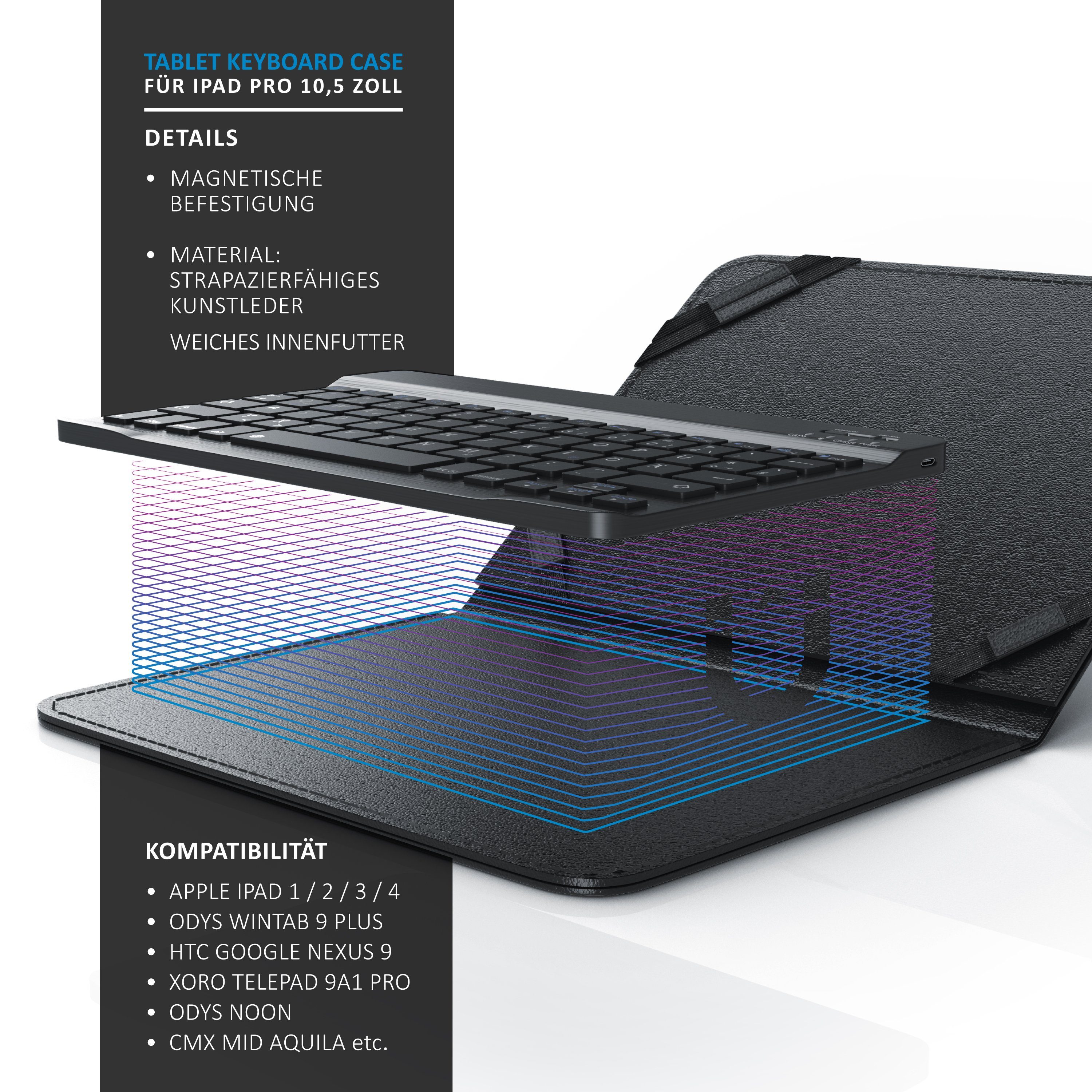 Aplic Tablet-Tastatur (Bluetooth-Keyboard, 9-10