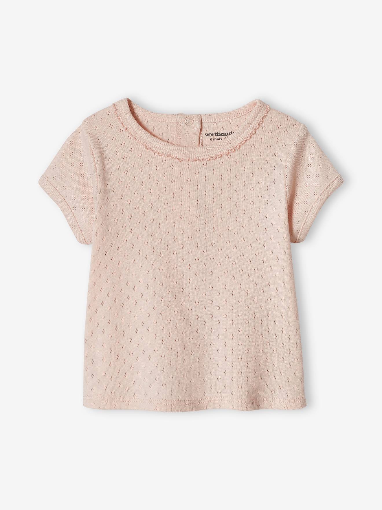 Vertbaudet 2er-Pack Baby T-Shirts - pfirsich