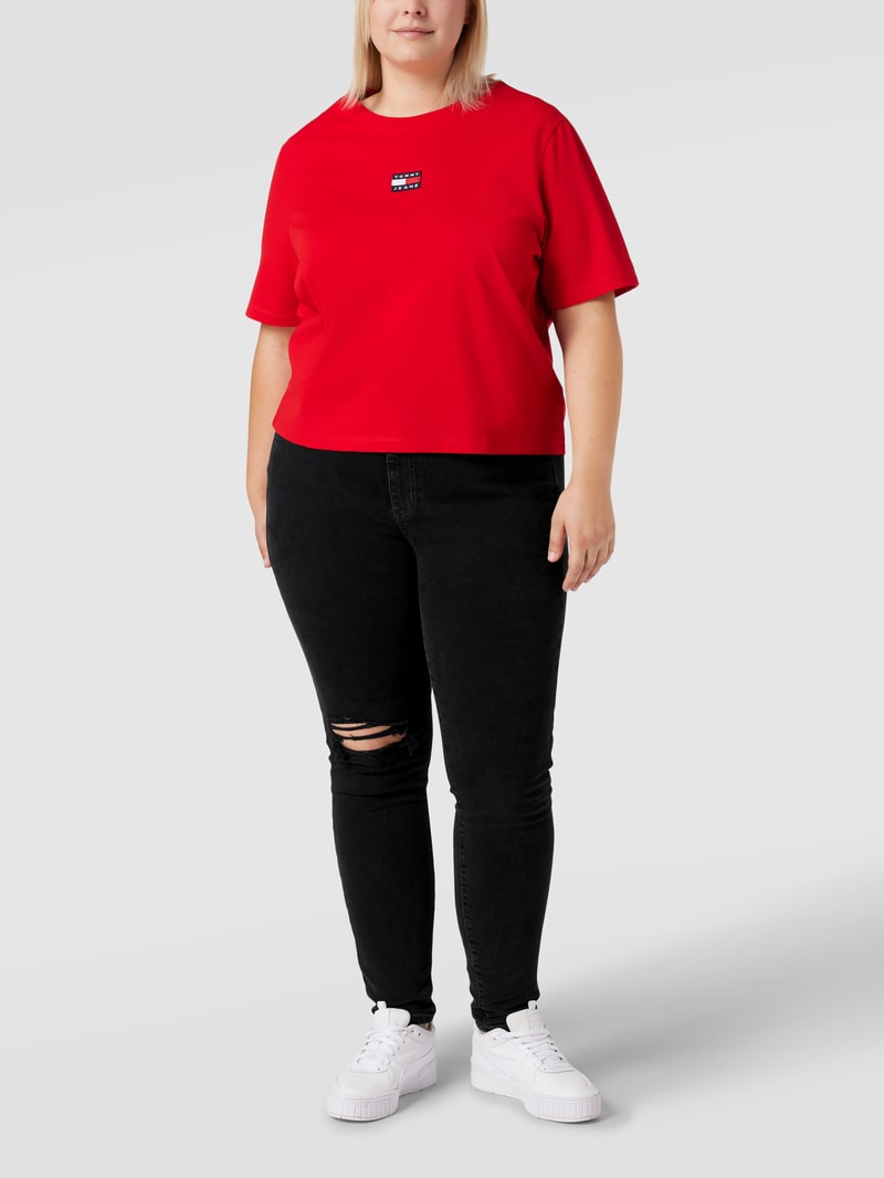 PLUS SIZE Jeans im Destroyed-Look in schwarz