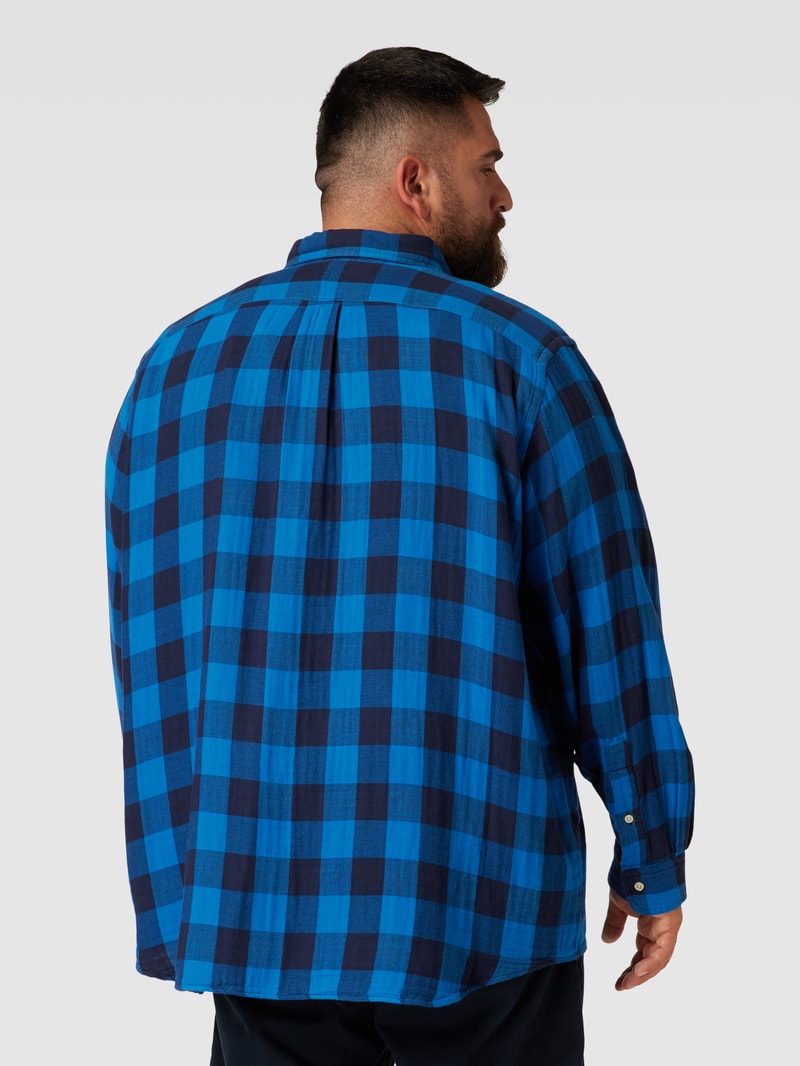 PLUS SIZE Freizeithemd mit Vichy-Karo in royalblau