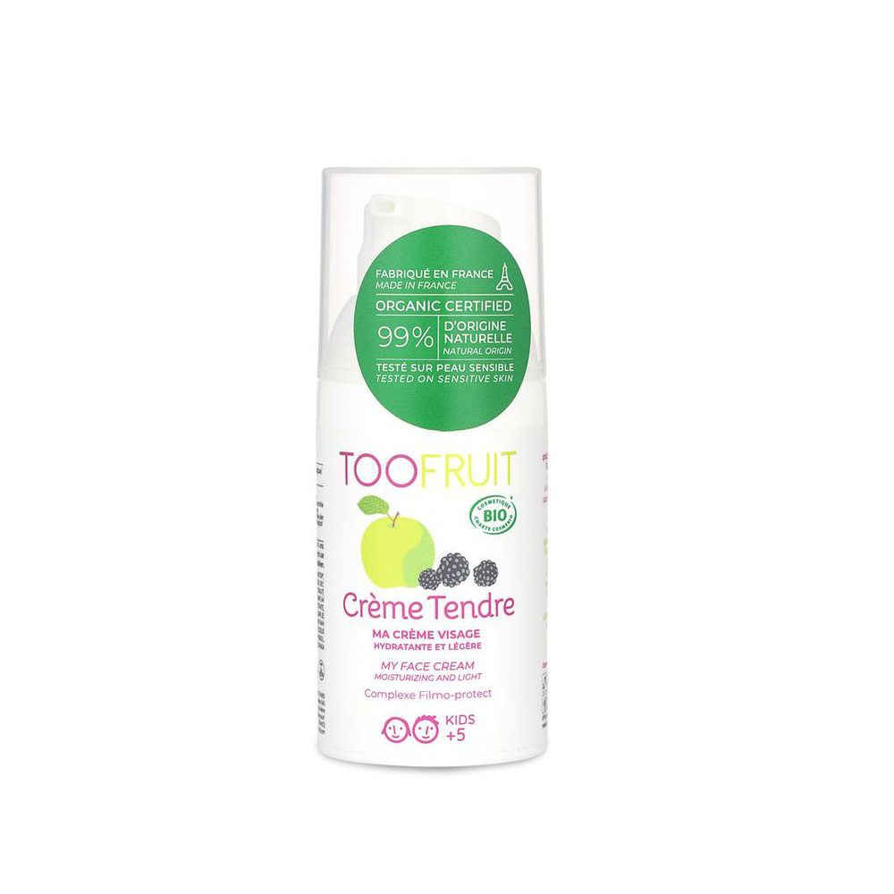 toofruit Crème tendre, crème hydratante visage BIO  Pomme-Mûre Crème hydratante visage. Peau normale.