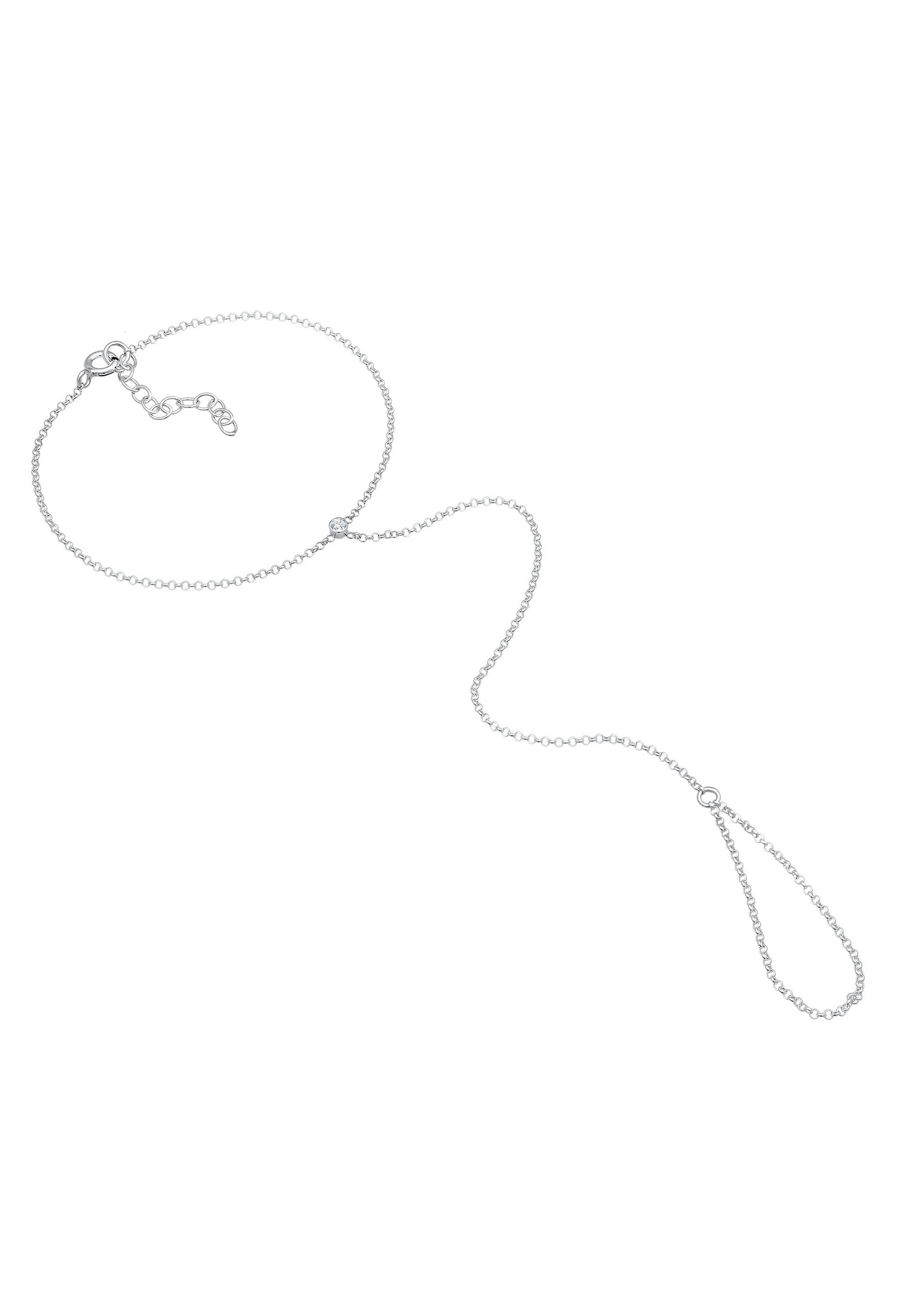 Elli Armband Handchain Basic Kristalle 925 Silber