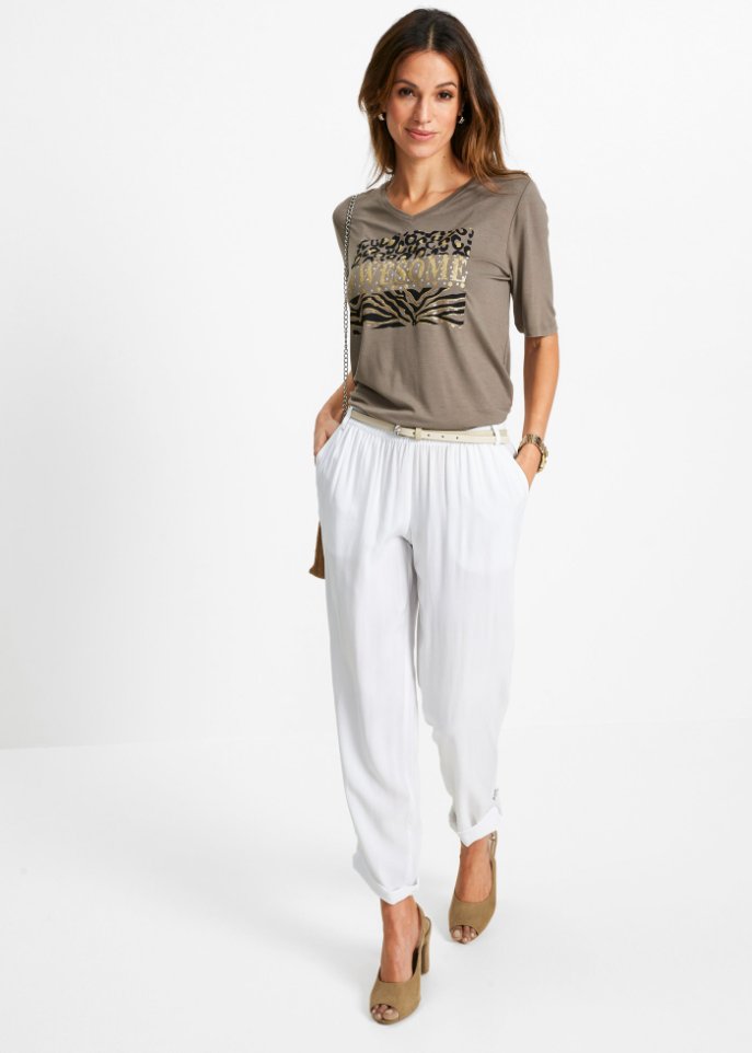 T-Shirt mit Glitzerprint