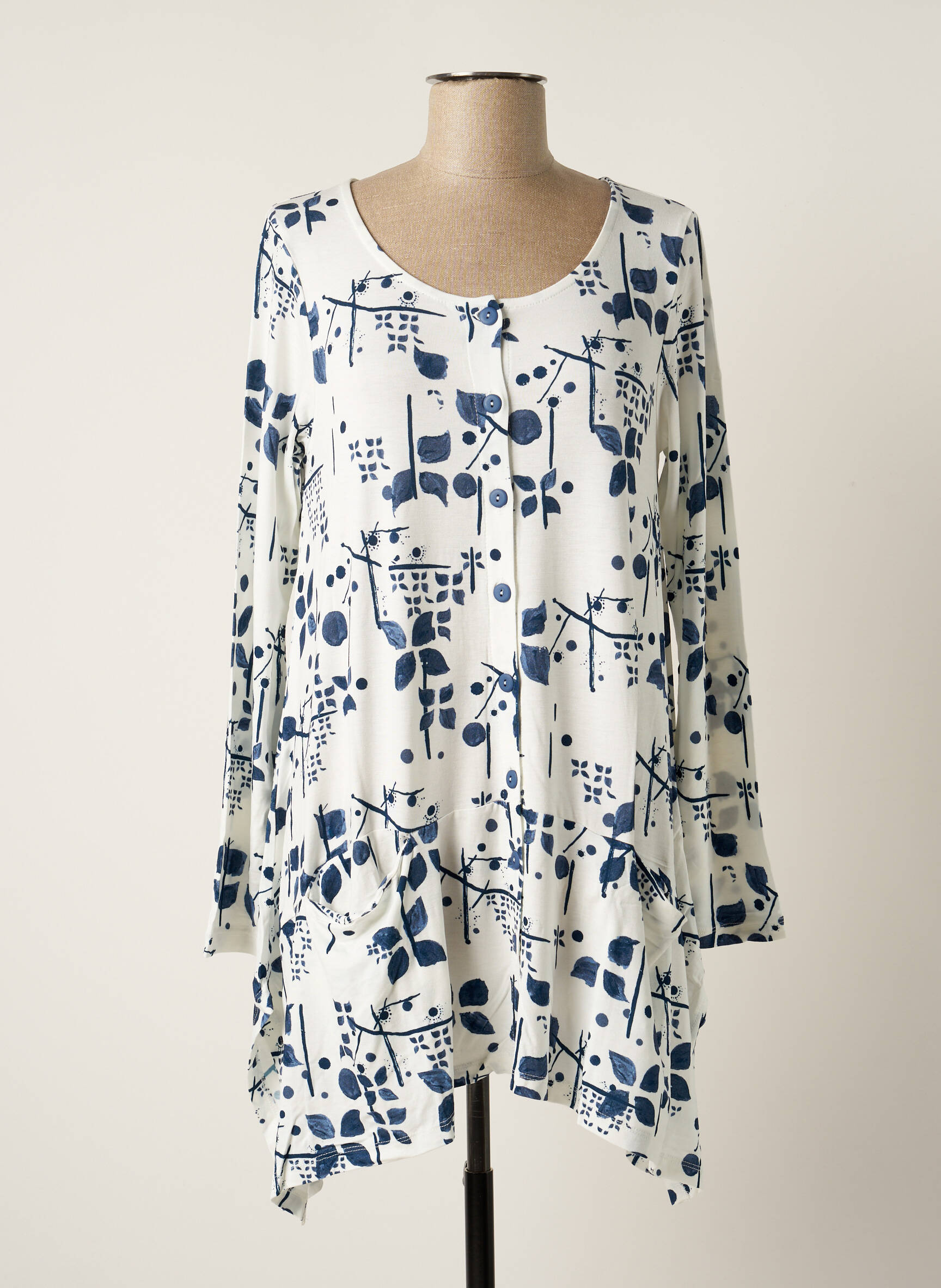 G Oze Tuniquemanchelongue Femme couleur bleu