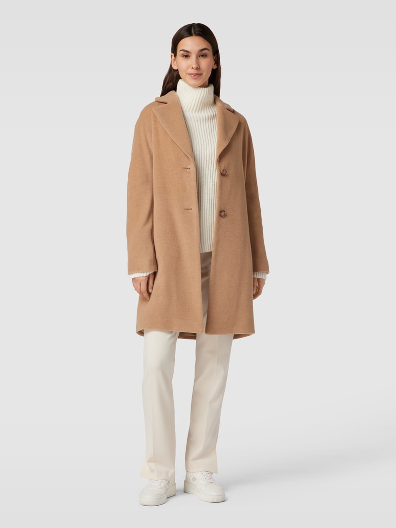 Mantel mit Reverskragen in camel